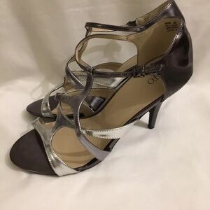Cato Gray Women's Ankle Strap Heels Shoe Size 10